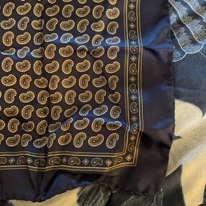 Vintage Blue Paisley Pocket Square